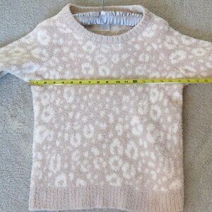 Member's Mark Cozy Crewneck Taupe Leopard Print Sweater Sz Small Style SC1523